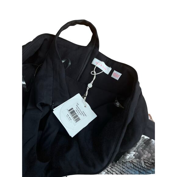 $350 Sass & Bide Twilight of Glimpse NYE Black Silver Sequin Party Dress - 12 - Picture 6 of 6